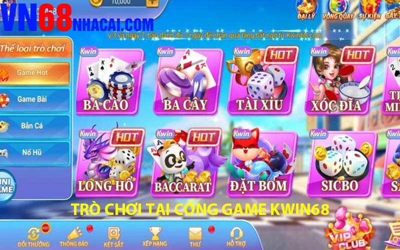 Hệ thống game Kwin68